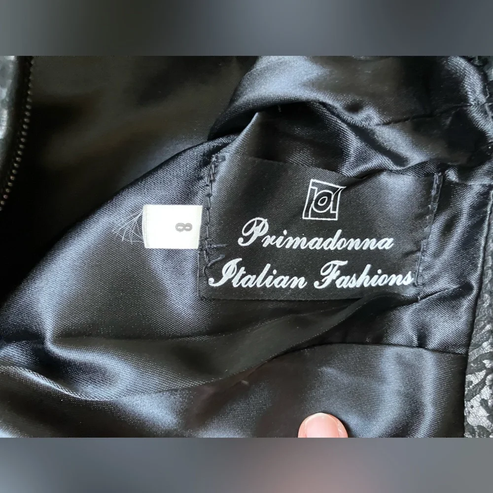 Vintage '80s Primadonna Black Embossed Leather Pencil Animal Print XS